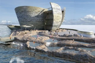 Проект умного Туристического Центра в заливе Суонси от студии Juice Architects